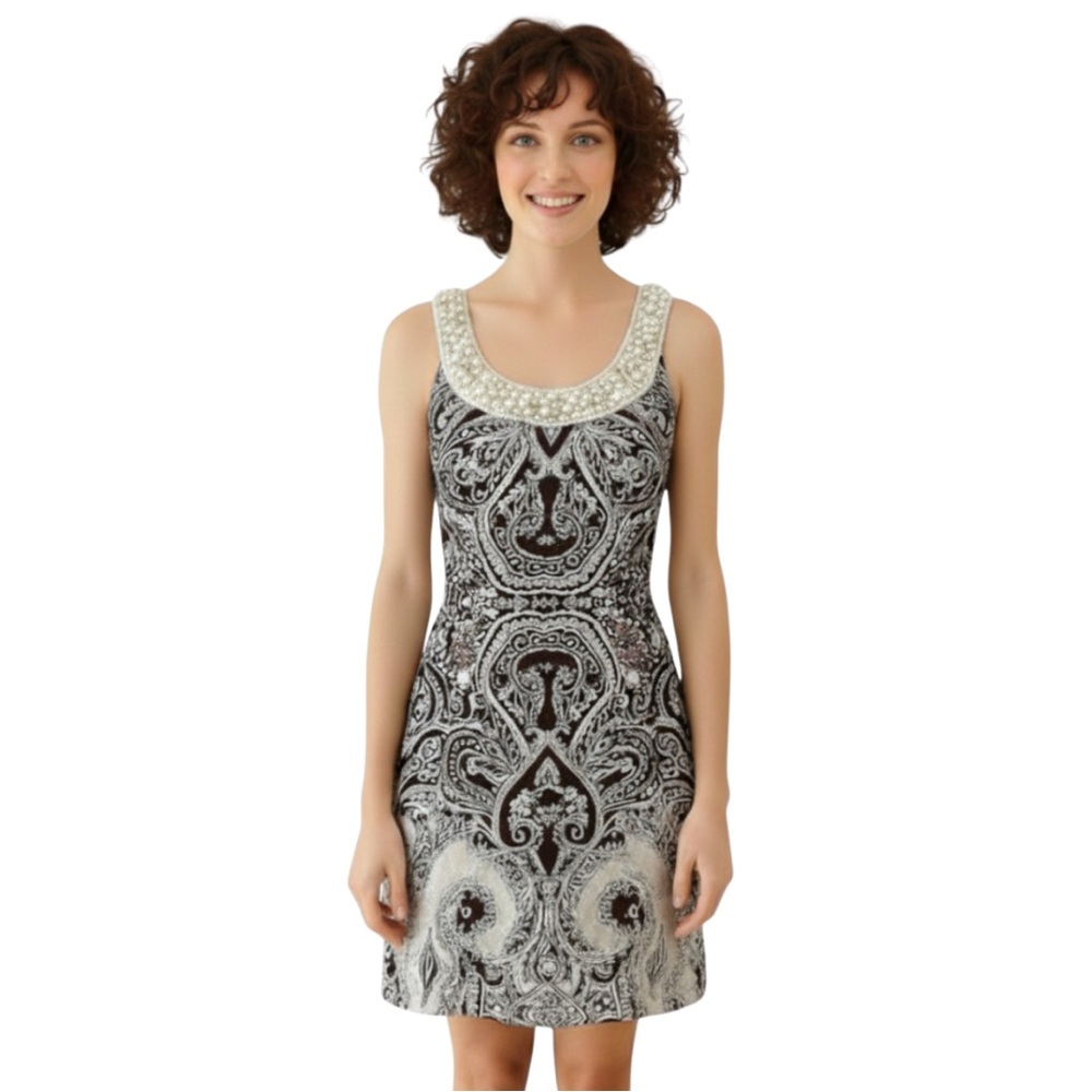 Free People Cream Folklore Dress in Espresso Brown Size 4